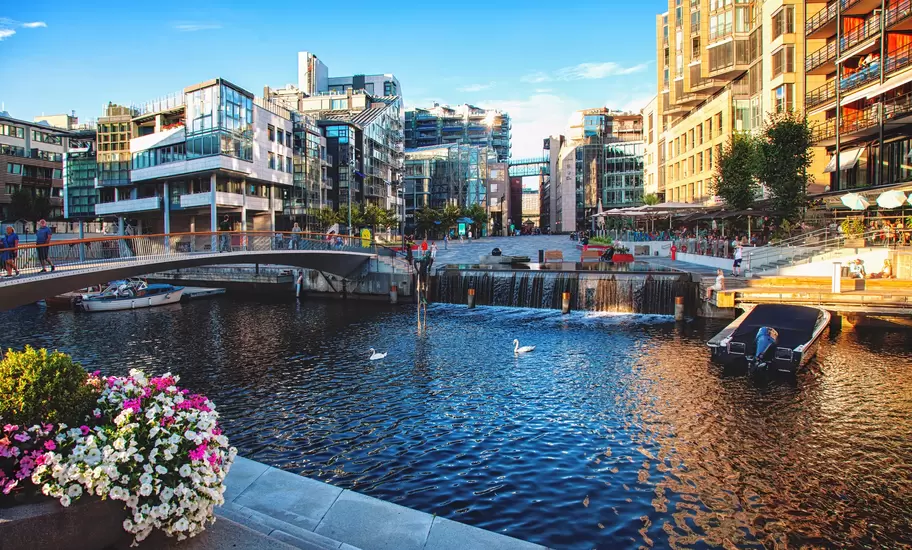 The harbor in Oslo, Norway