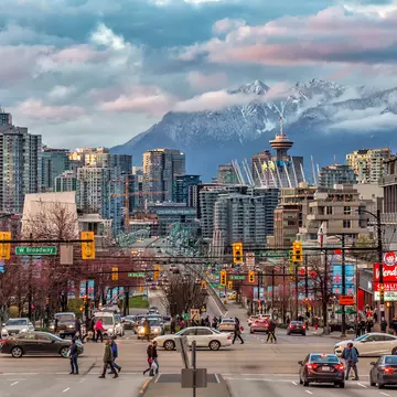 Downtown Vancouver during the day with snow-capped mountains across the strait.
1124659884
streetview, Built Structure, Building Exterior, Vancouver lookout, Downtown District, Vancouver - Canada, Landscape - Scenery, Mountain, City Life, Large Group Of People, Cityscape, Architecture, Street, Grouse Mountain, Vancouver, Granville Street Bridge, Sky, Travel, Water, Photography, Modern, Outdoors, Granville Island, British Columbia, No People, Canada, City, Cloud - Sky, Famous Place, Snow, People, Travel Destinations, Horizontal, Urban Skyline