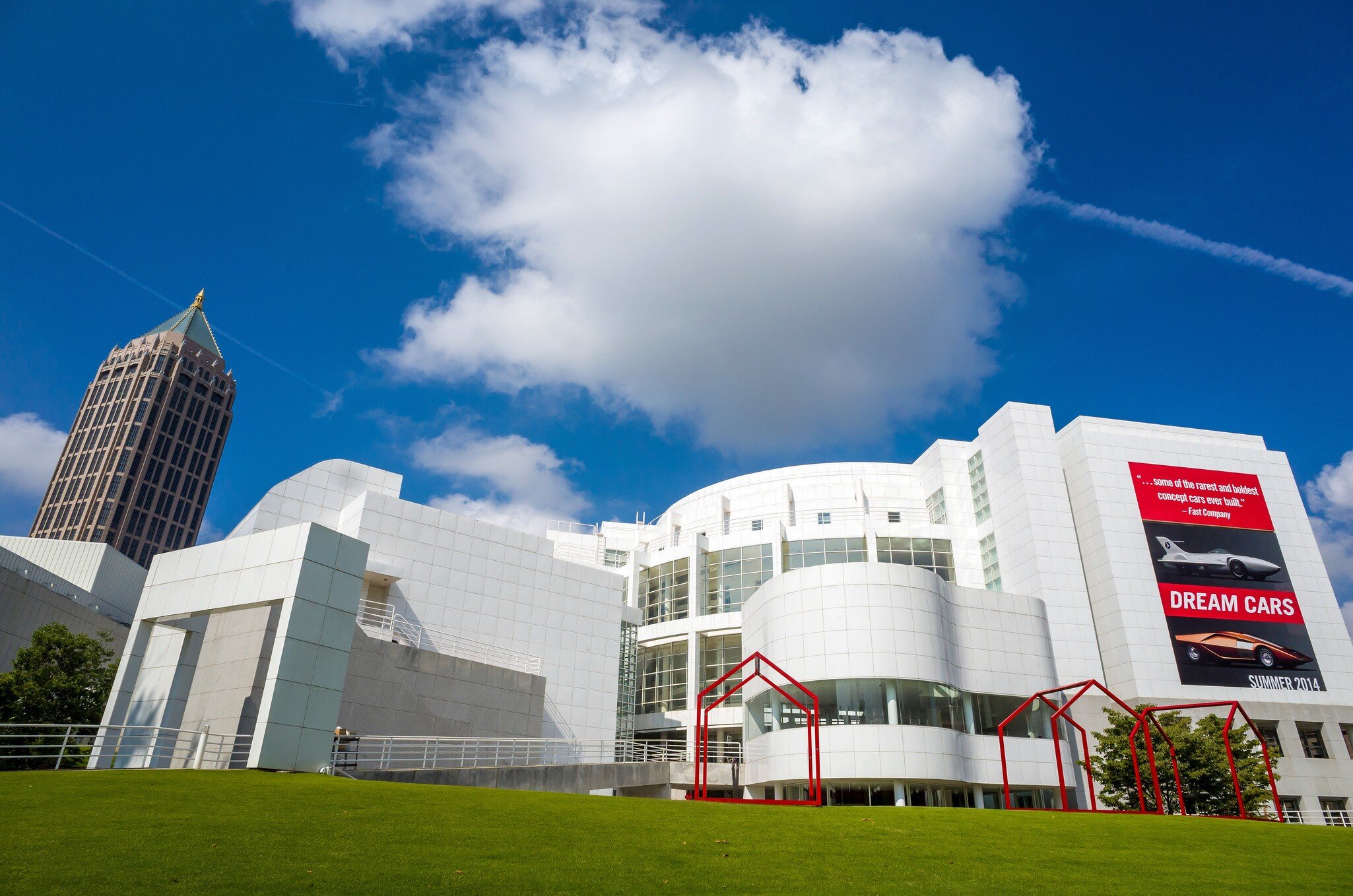 August 4, 2014: Exterior of the High Museum of Art on Peachtree Street in Midtown Atlanta.