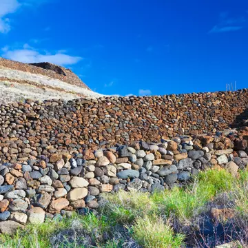 The ruins of the major Hawaiian temple at the Pu'ukohola Heiau National Historic Site, Big Island, Hawaii