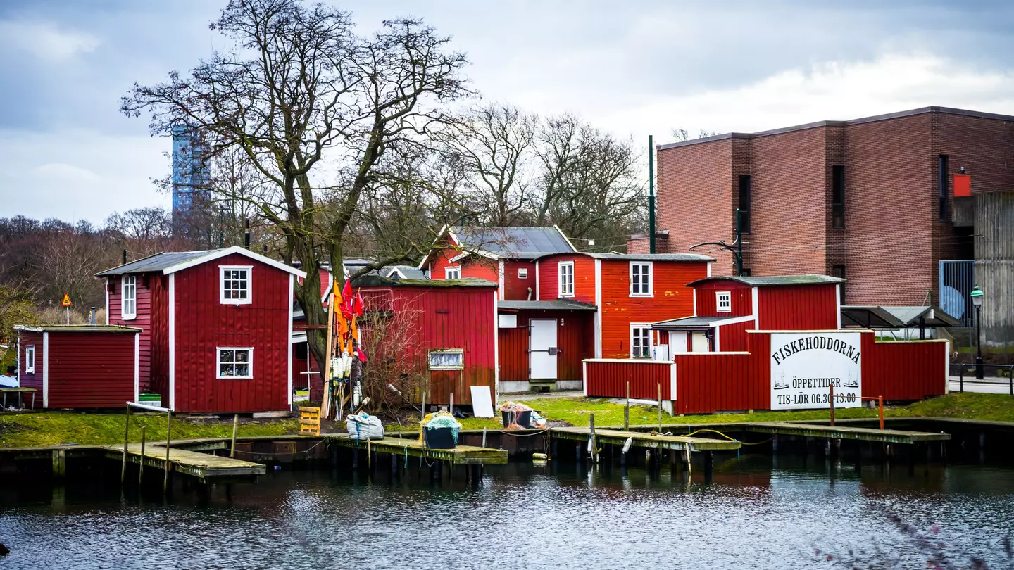 Fiskehoddorna in Malmö is the largest marketplace for fishermen and fishmongers in the Skåne region