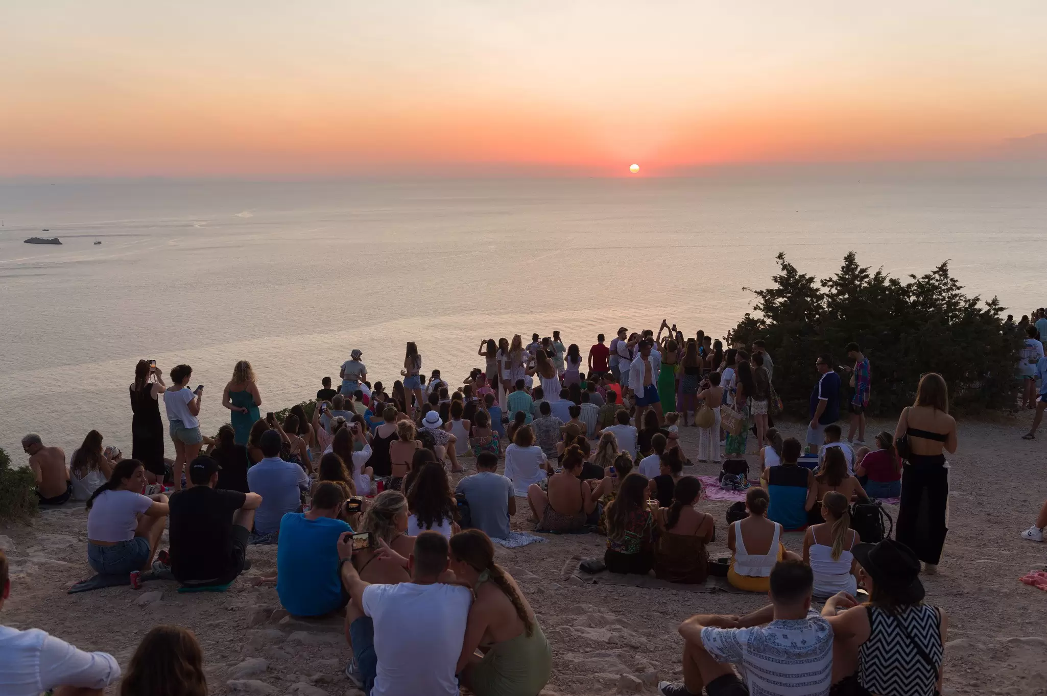 Sunset at Cala d'Hort, Ibiza.