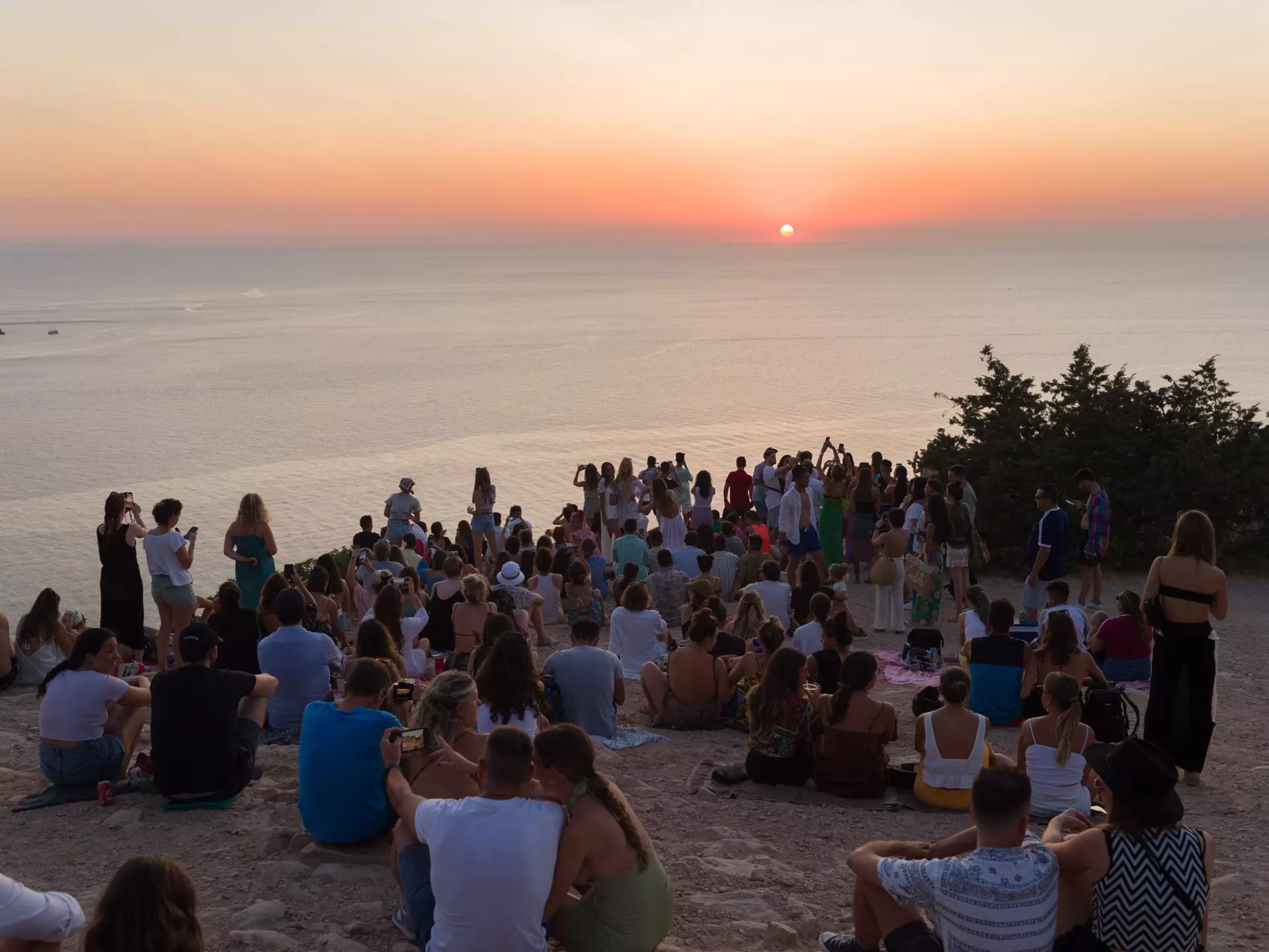 Sunset at Cala d'Hort, Ibiza.