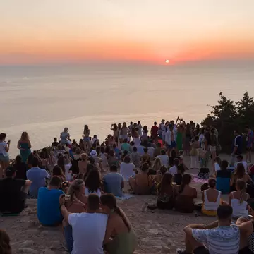Sunset at Cala d'Hort, Ibiza.