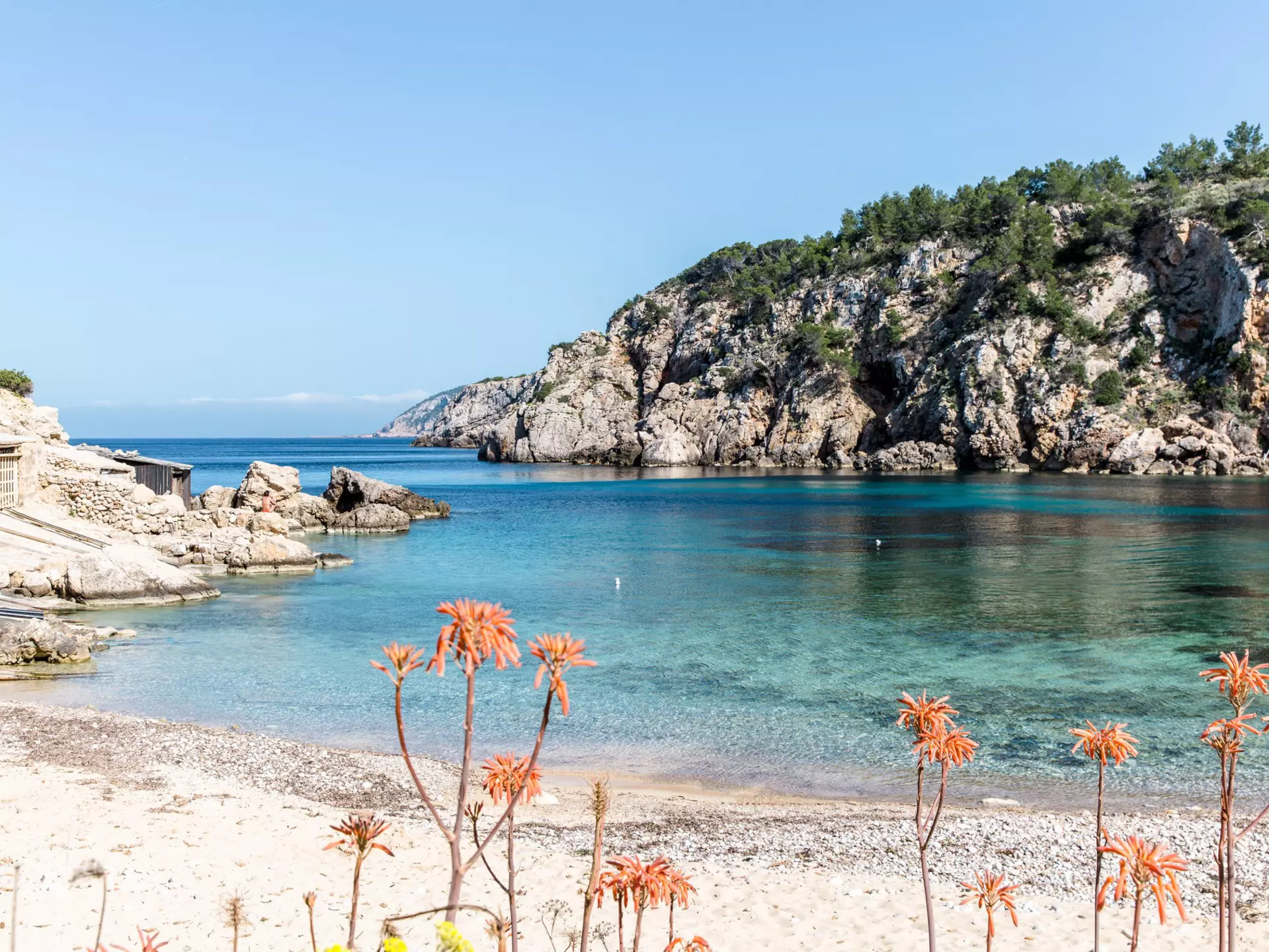 The secluded Cala d’en Serra beach on Ibiza’s northern shore ©Annapurna Mellor/Lonely Planet