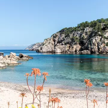 The secluded Cala d’en Serra beach on Ibiza’s northern shore ©Annapurna Mellor/Lonely Planet