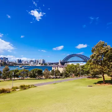 The Barangaroo Reserve area and Stargazer Lawn near The Rocks in Sydney, New South Wales, Australia.