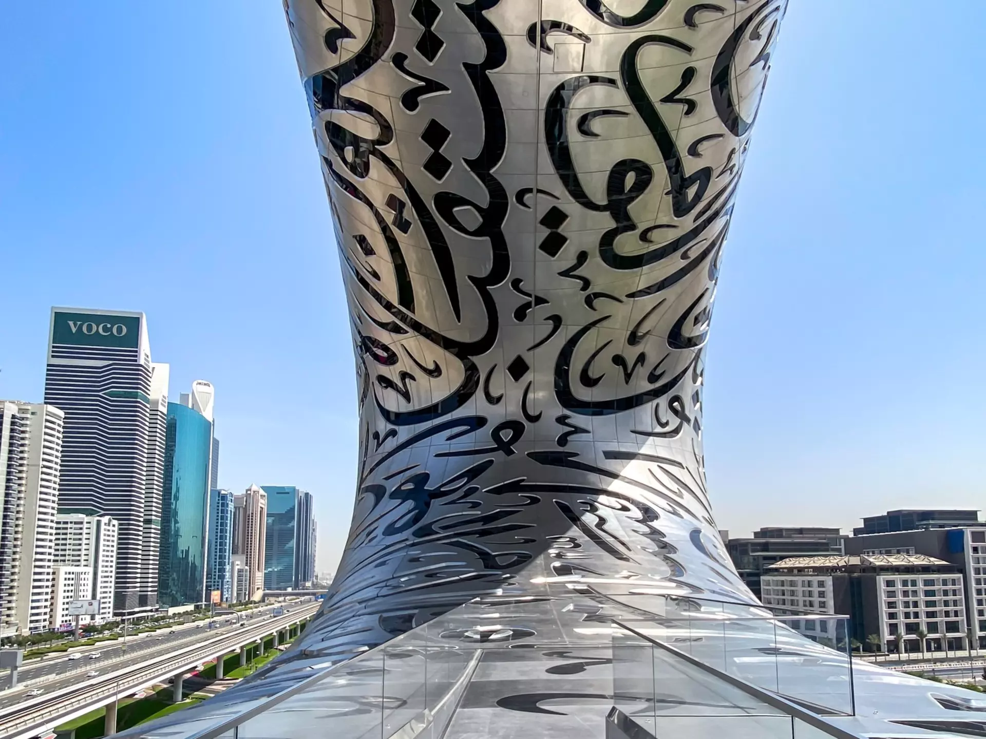 The Dubai skyline as seen from the Burj Khalifa