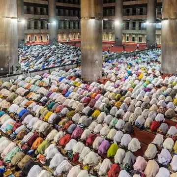 2016: Men and women praying inside the Istiqlal Mosque in Jakarta during the month of Ramadan.
1024806433
fasting month, fasting ramadan, fasting, islam, istiqlal, mosque, prayer, religion, culture, muslim, jakarta, indonesia, islamic, holy, god, isolated, istiqlal mosque, masjid, medina, landscape, outdoor, view, white, travel, saudi, prophet, religious, outside, faith, dome, moslem praying, ied, pray, meditation, salah, building, asia, architecture, arabia, moslem women, women, muslim praying, black and white, muslim woman, sunset, moslem, reflection