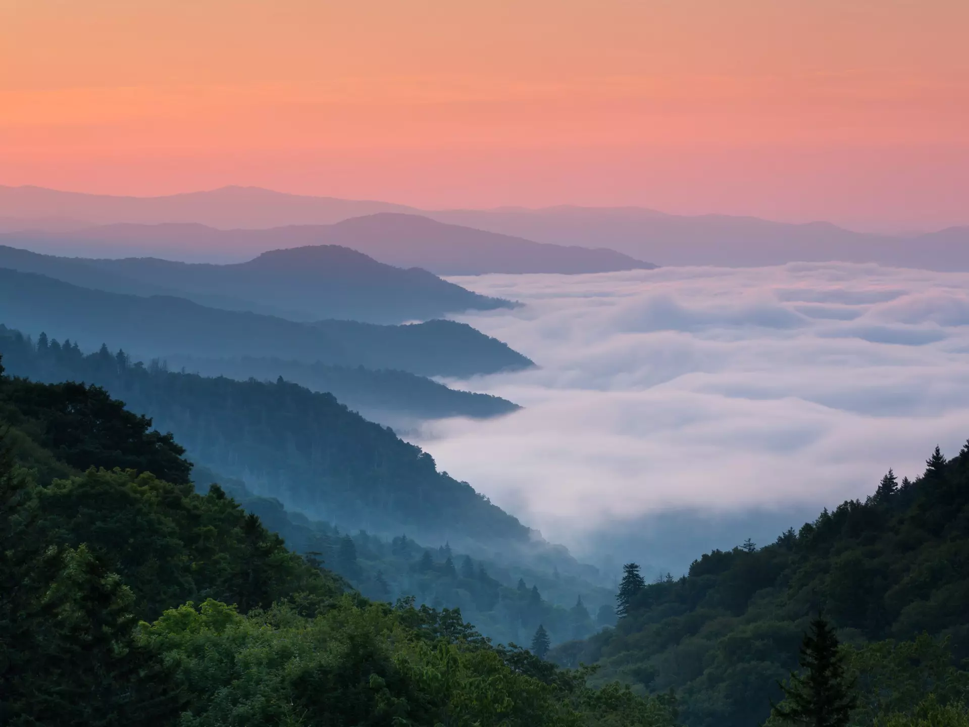 Sunrise in Great Smoky Mountains National Park. Keneva Photography/Shutterstock