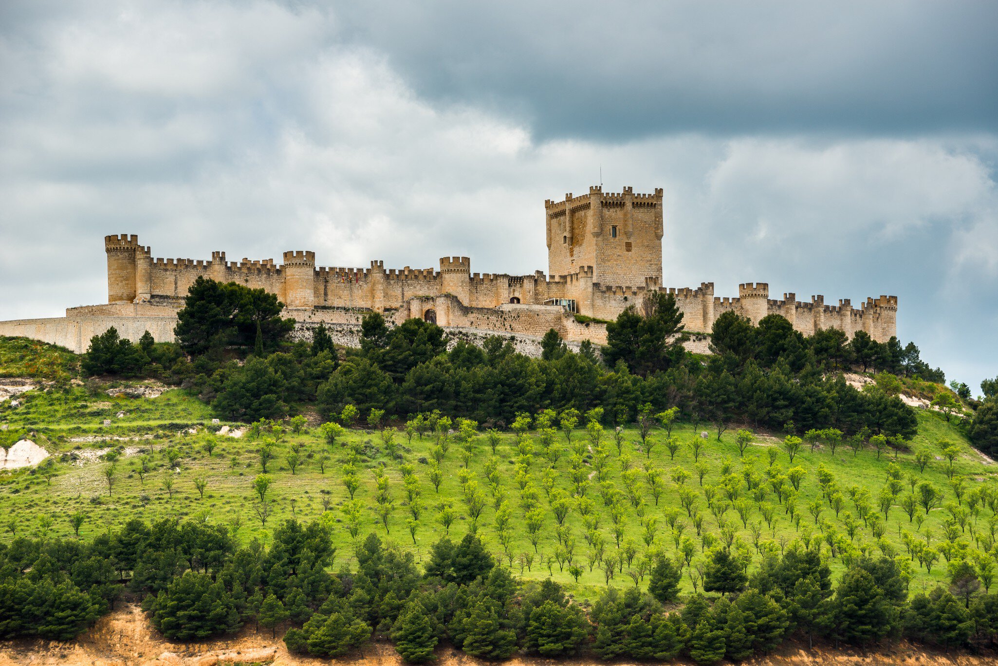 Penafiel Castle, Valladolid Province, Castile-Leon (Spain); Shutterstock ID 437637895;