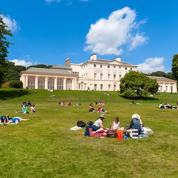 LONDON - JULY 24, 2011: People having picnics at Kenwood House, Hampstead Heath