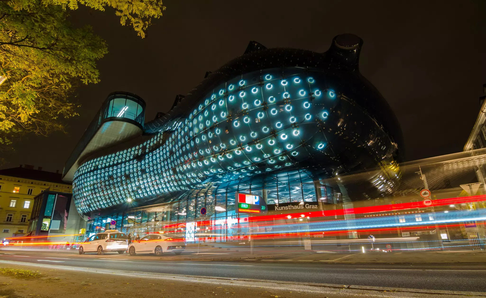 The Kunsthaus Graz building in Graz, Austria