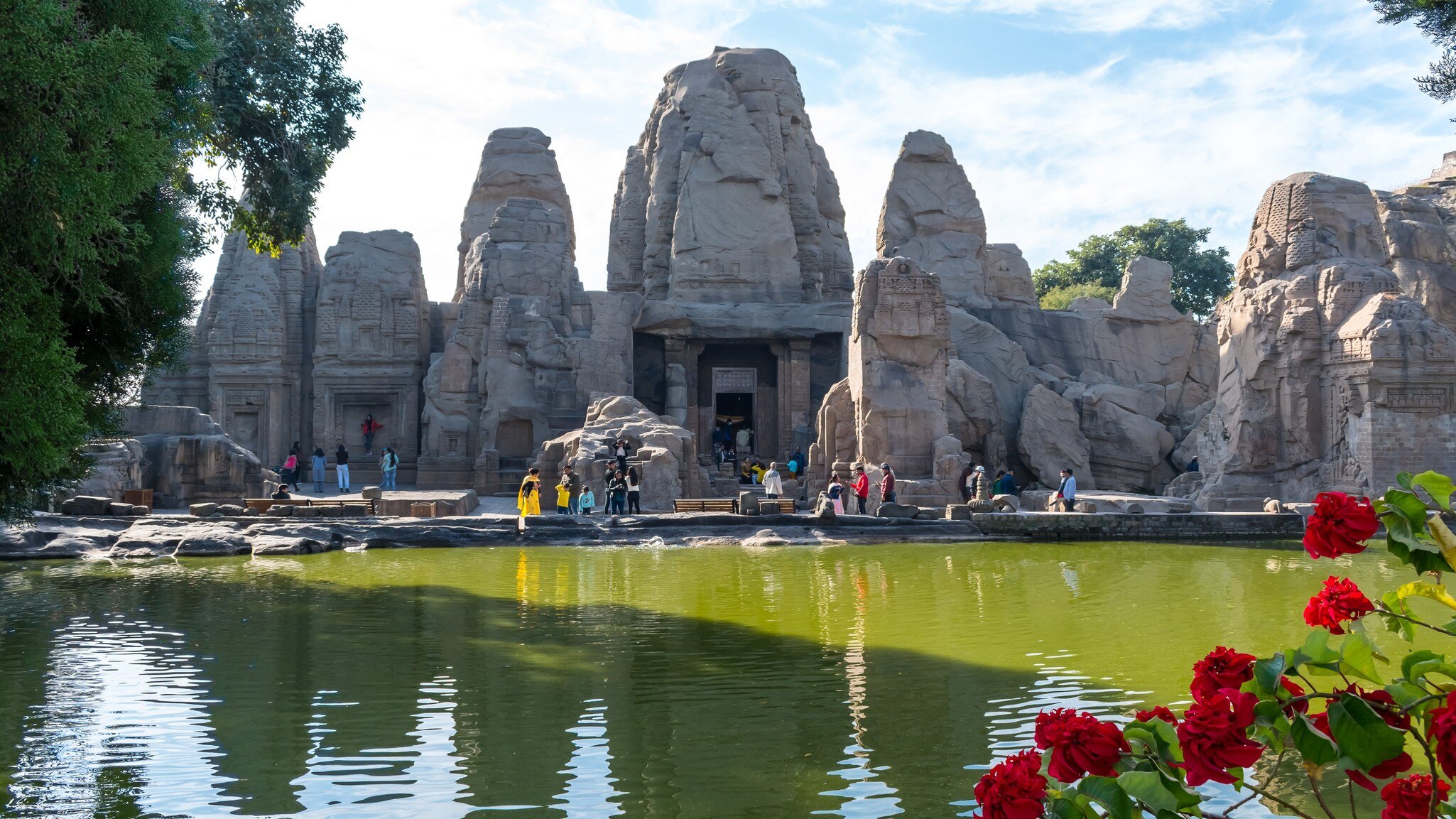 Kangra, Palampur, Himachal Pradesh. View of The Masrur Temples, also referred to as Masroor Temples or rock cut Temples at Masrur.
