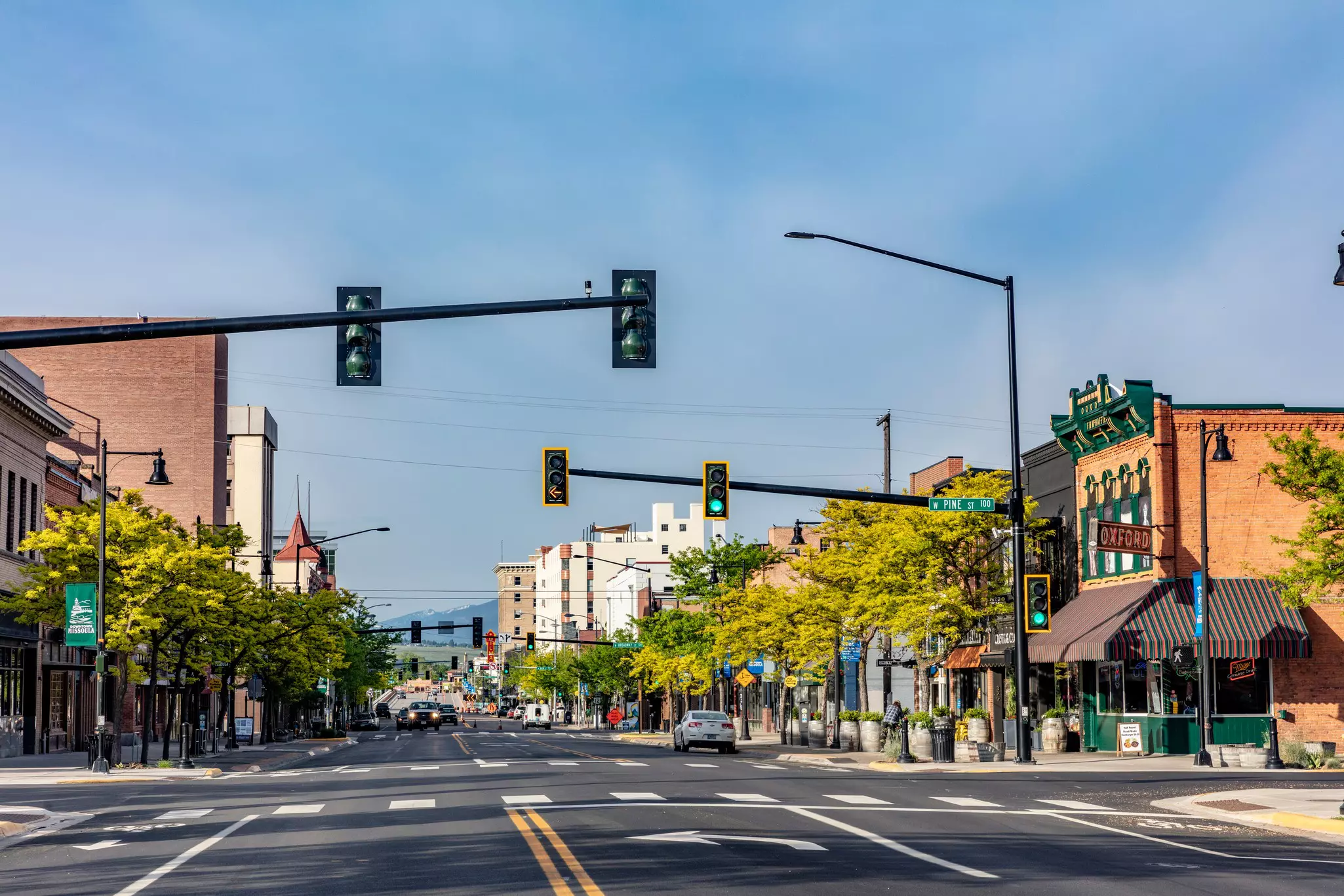 Higgins Avenue in downtown Missoula, Montana, USA