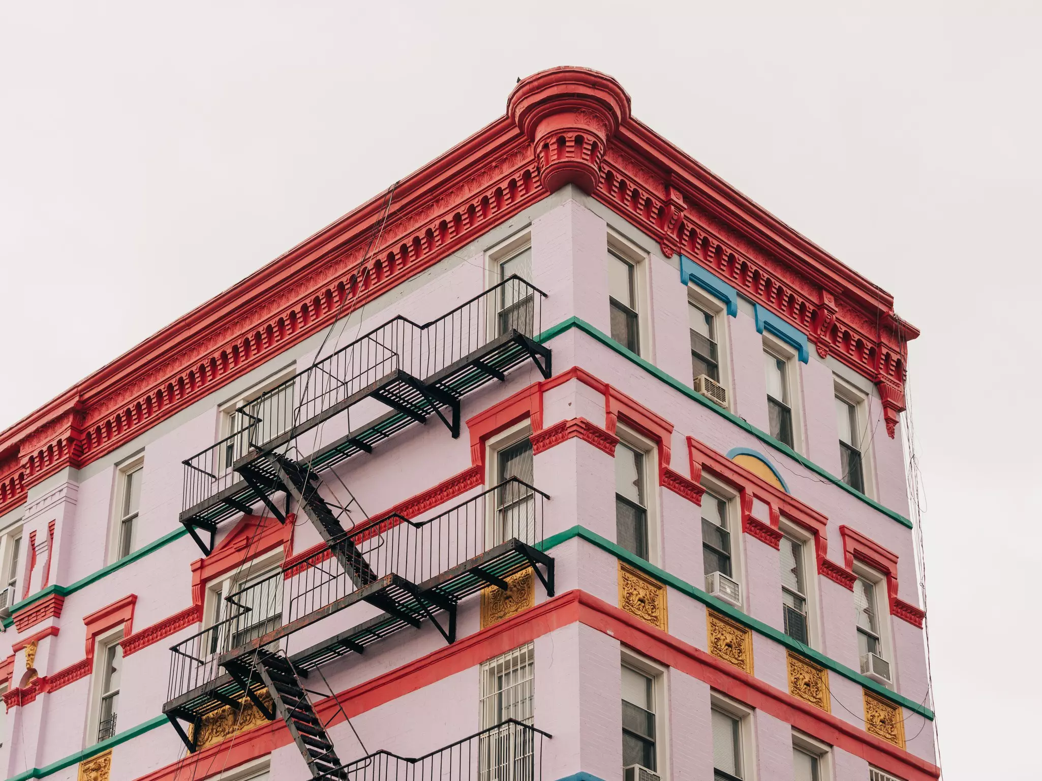 Colorful building in the East Village, New York City.