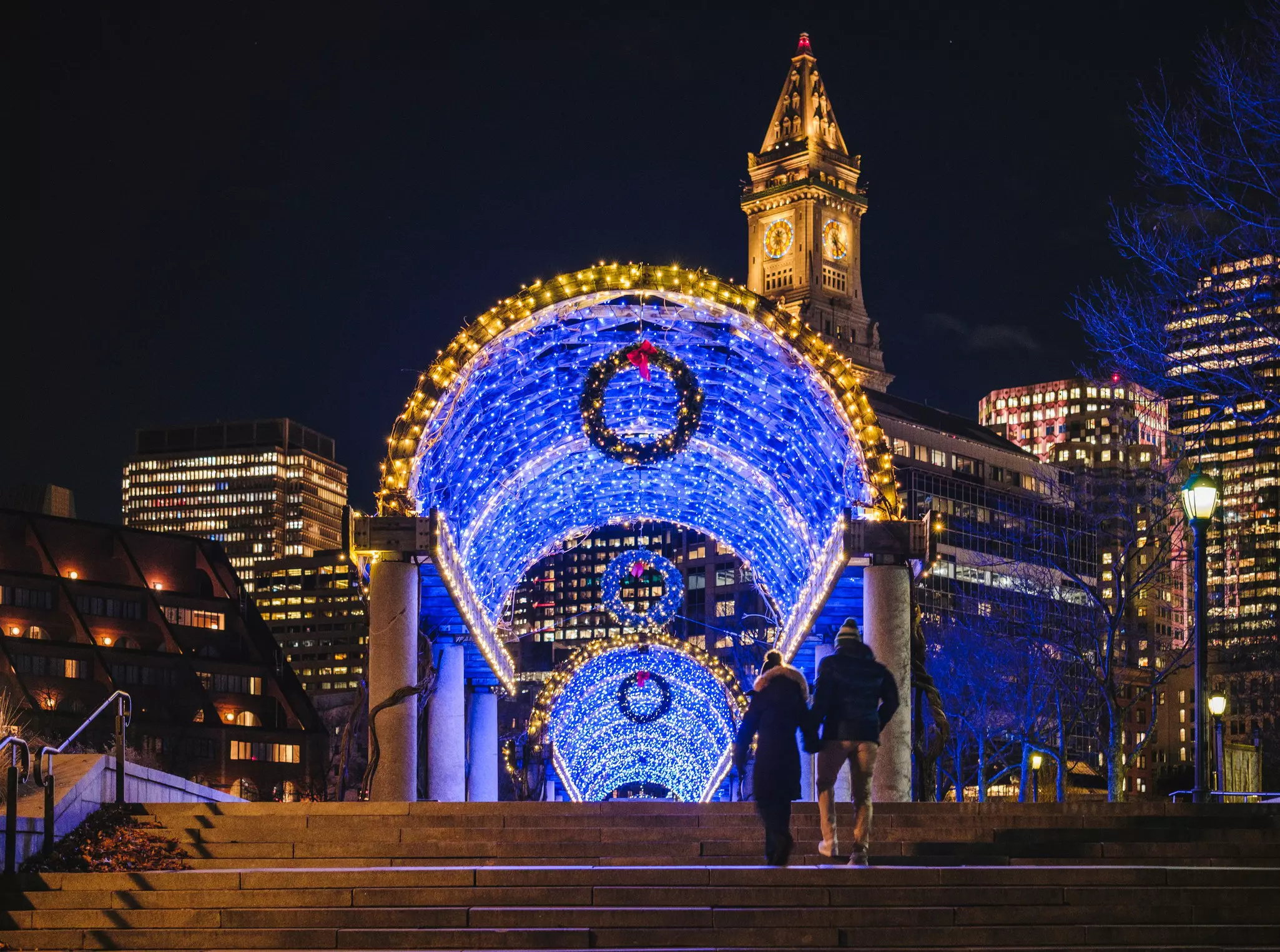 Christopher Columbus Waterfront Park Lights, Boston.