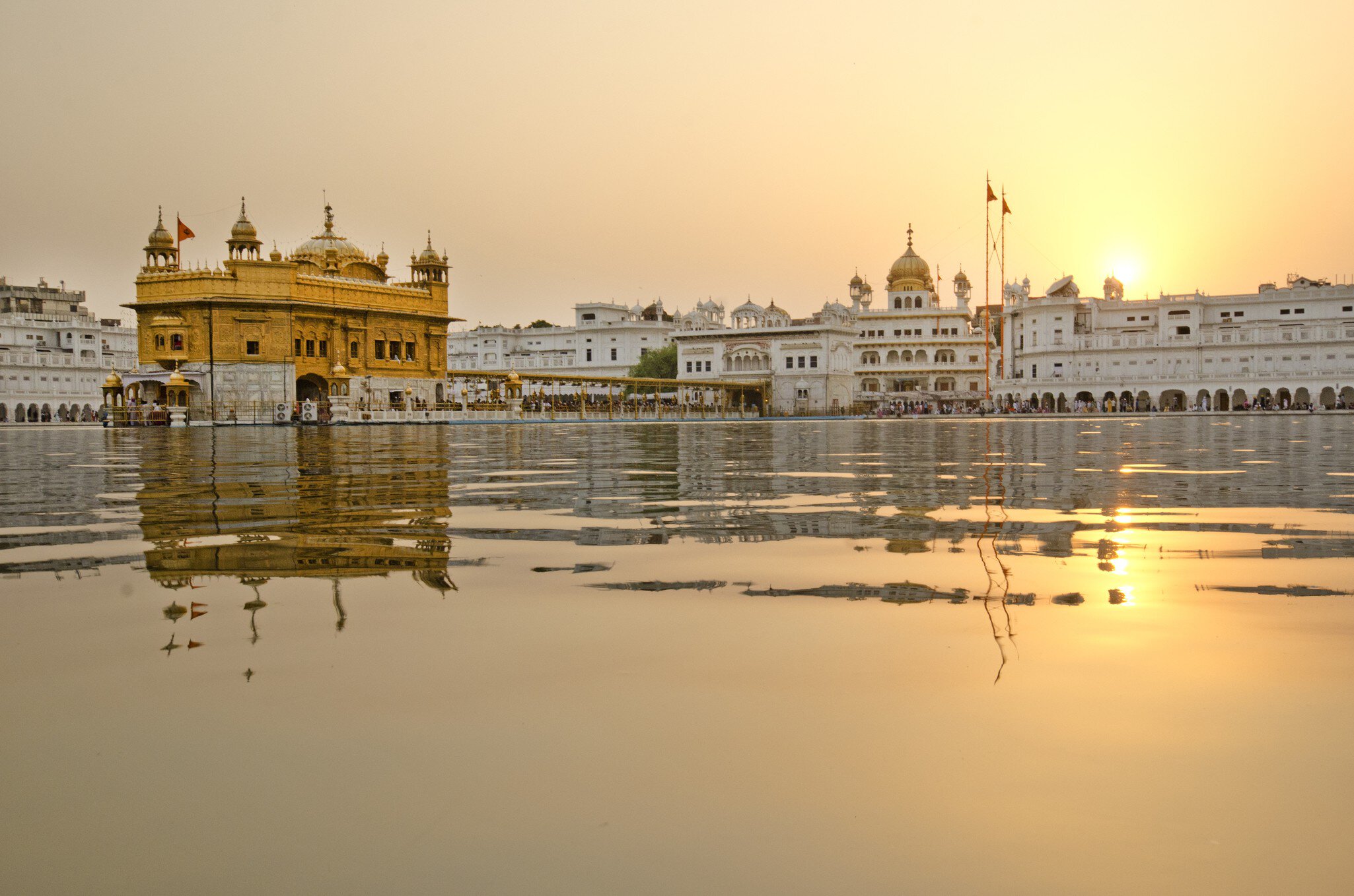 Golden Temple at sunset.