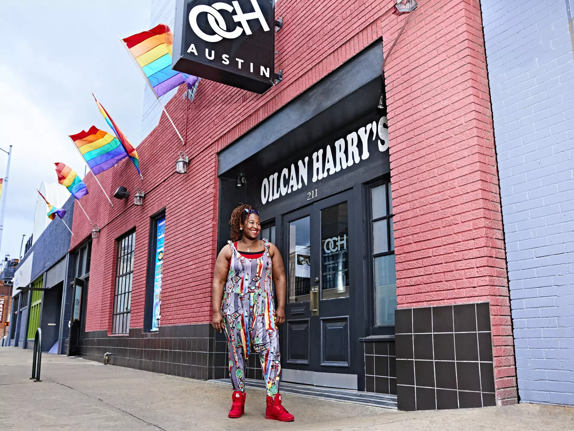 LaGina Harris outside Oilcan Harrys