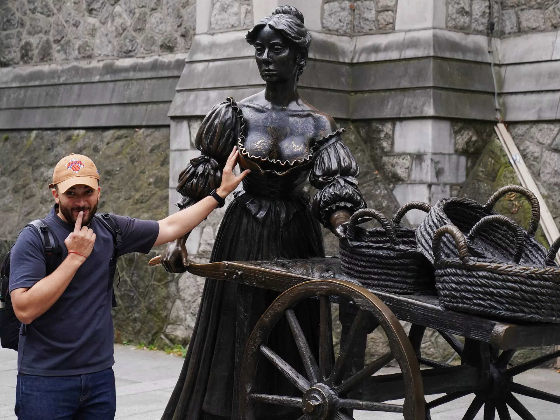 A campaign is underway asking visitors to refrain from touching the famous Molly Malone statue inappropriately © Brian Lawless/PA Images via Getty Images