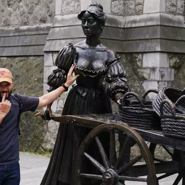 A campaign is underway asking visitors to refrain from touching the famous Molly Malone statue inappropriately © Brian Lawless/PA Images via Getty Images