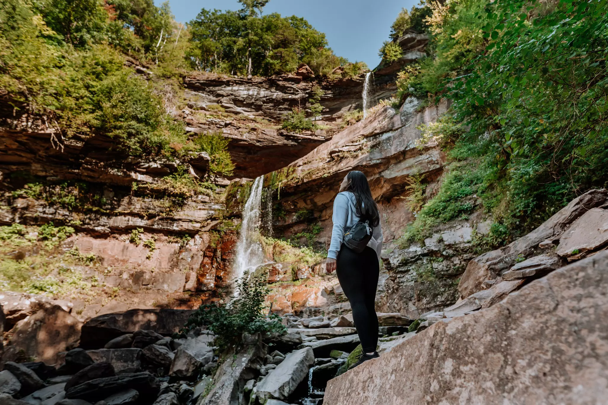 A challenging climb is required to reach Kaaterskill Falls © GabrielPevide / Getty Images