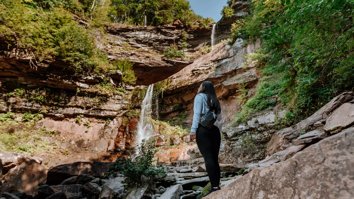 A challenging climb is required to reach Kaaterskill Falls © GabrielPevide / Getty Images