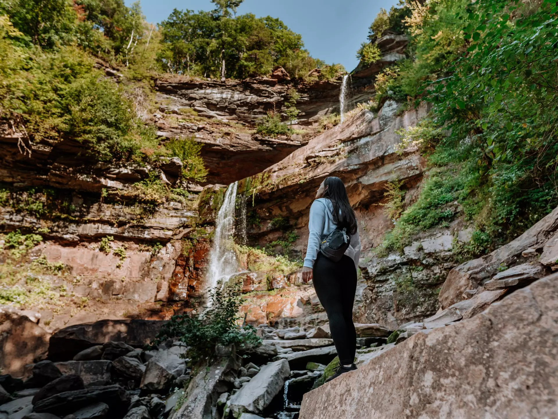 A challenging climb is required to reach Kaaterskill Falls © GabrielPevide / Getty Images