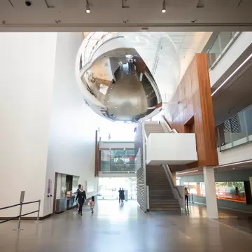 Interior of The Gallery of Modern Art in CBD, Brisbane, Australia.