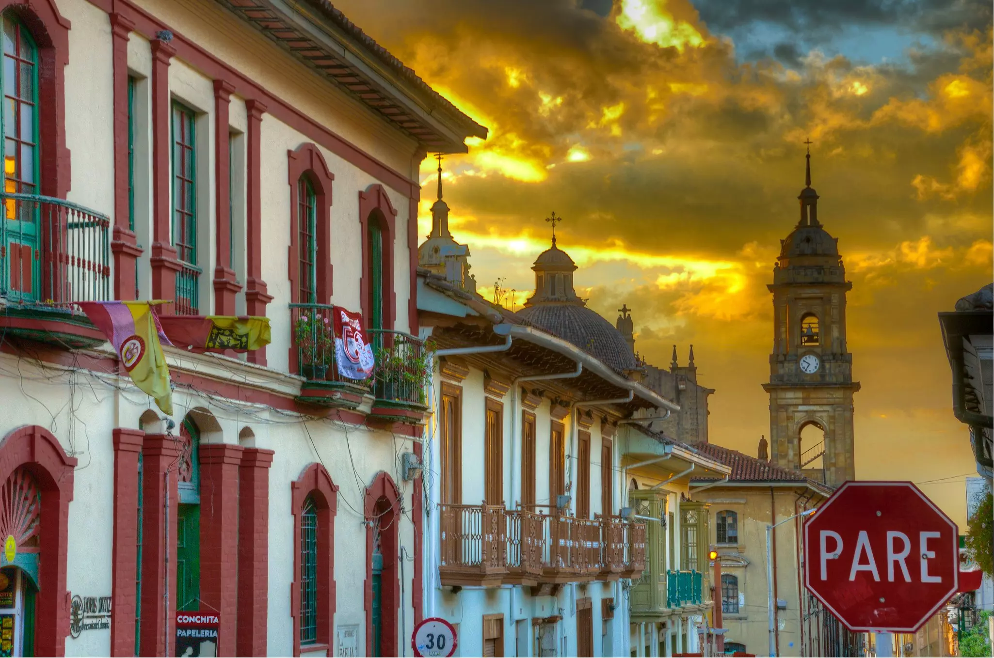 Filled with historic buildings, La Candelaria is a charming neighborhood in the heart of Bogotá © Aaron Geddes Photography / Getty Images