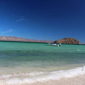 The beach of Bahía Concepción, Baja California Sur.