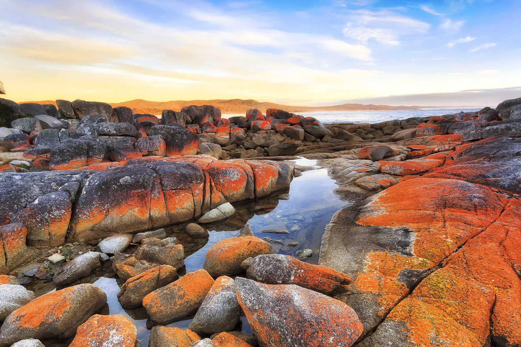 Sunrise at Binalong Bay / Bay of Fire on the east coast of Tasmania