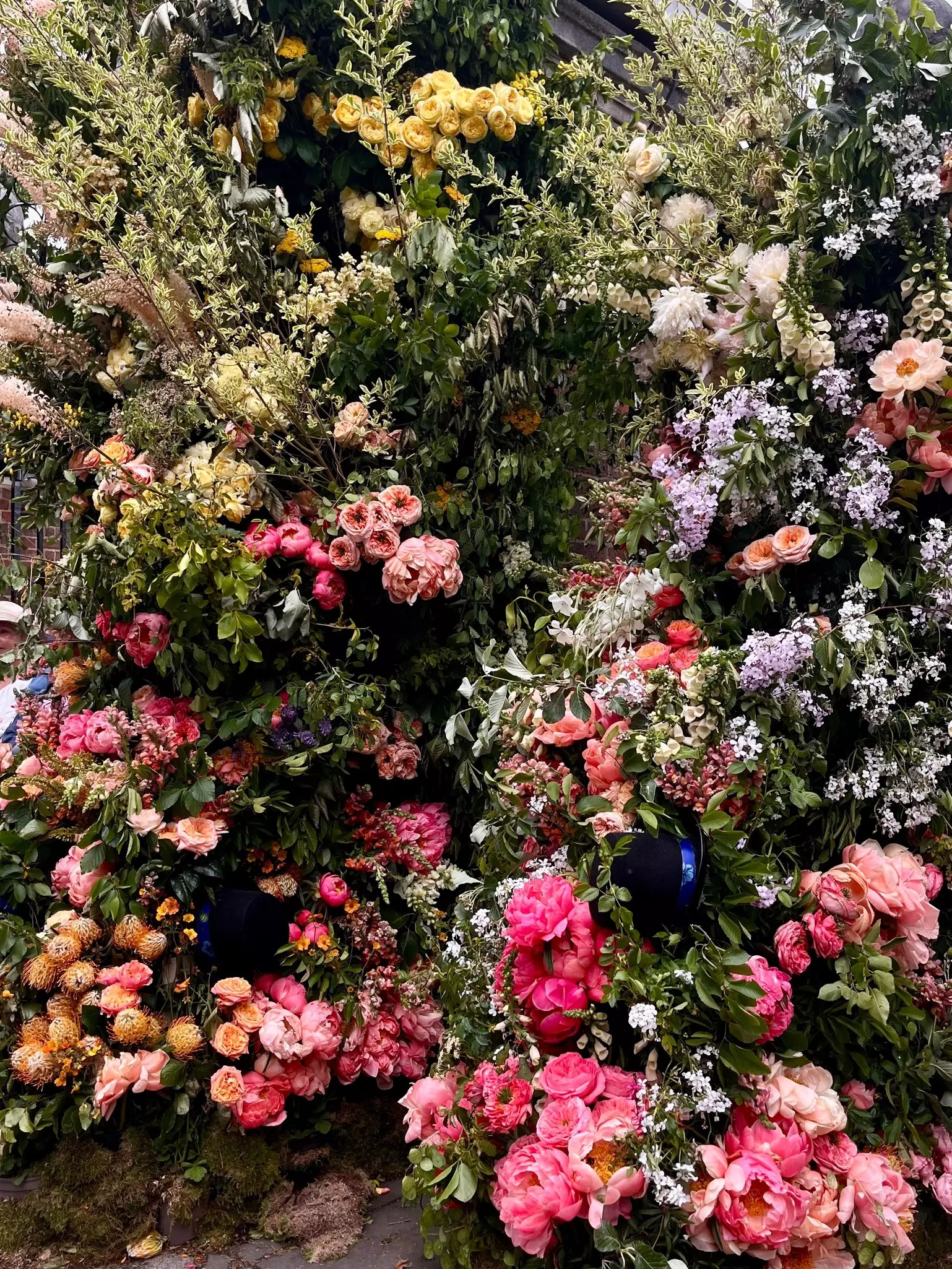 Flower display at Chelsea Flower Show, London.