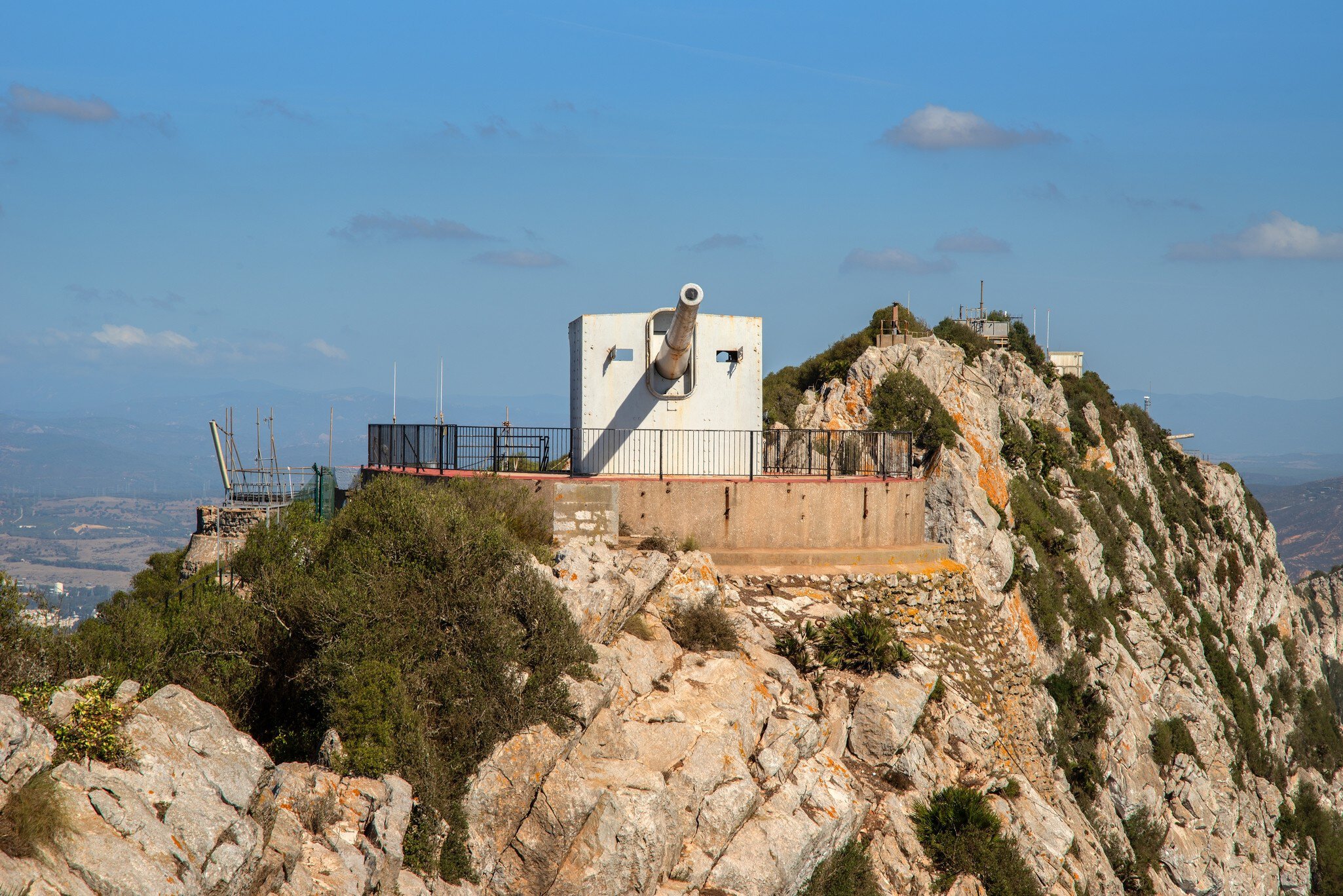 View of the artillery gun at O'Hara's Battery in Gibraltar.