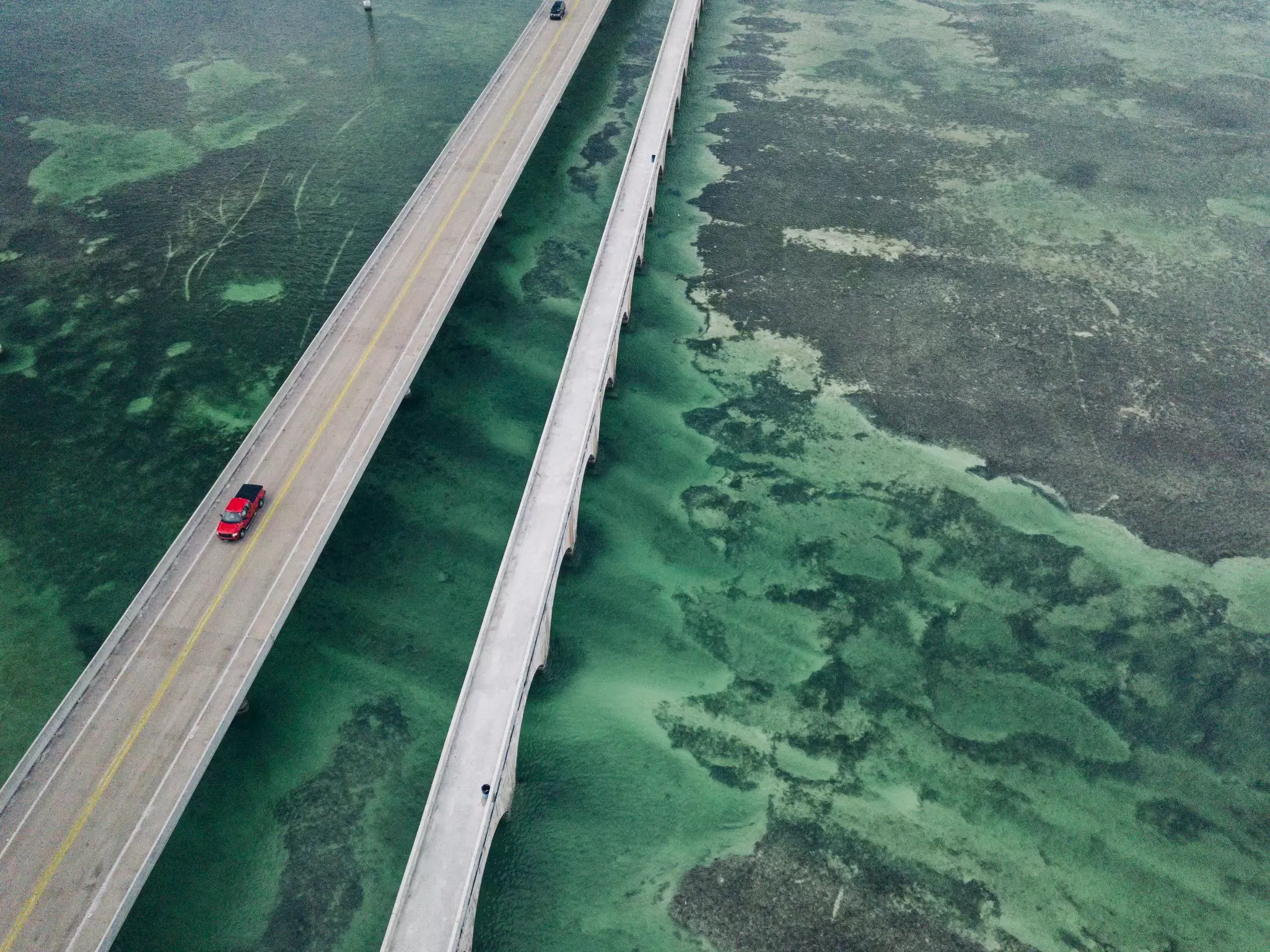 The Overseas Highway crossing the mangrove islands of the Florida Keys