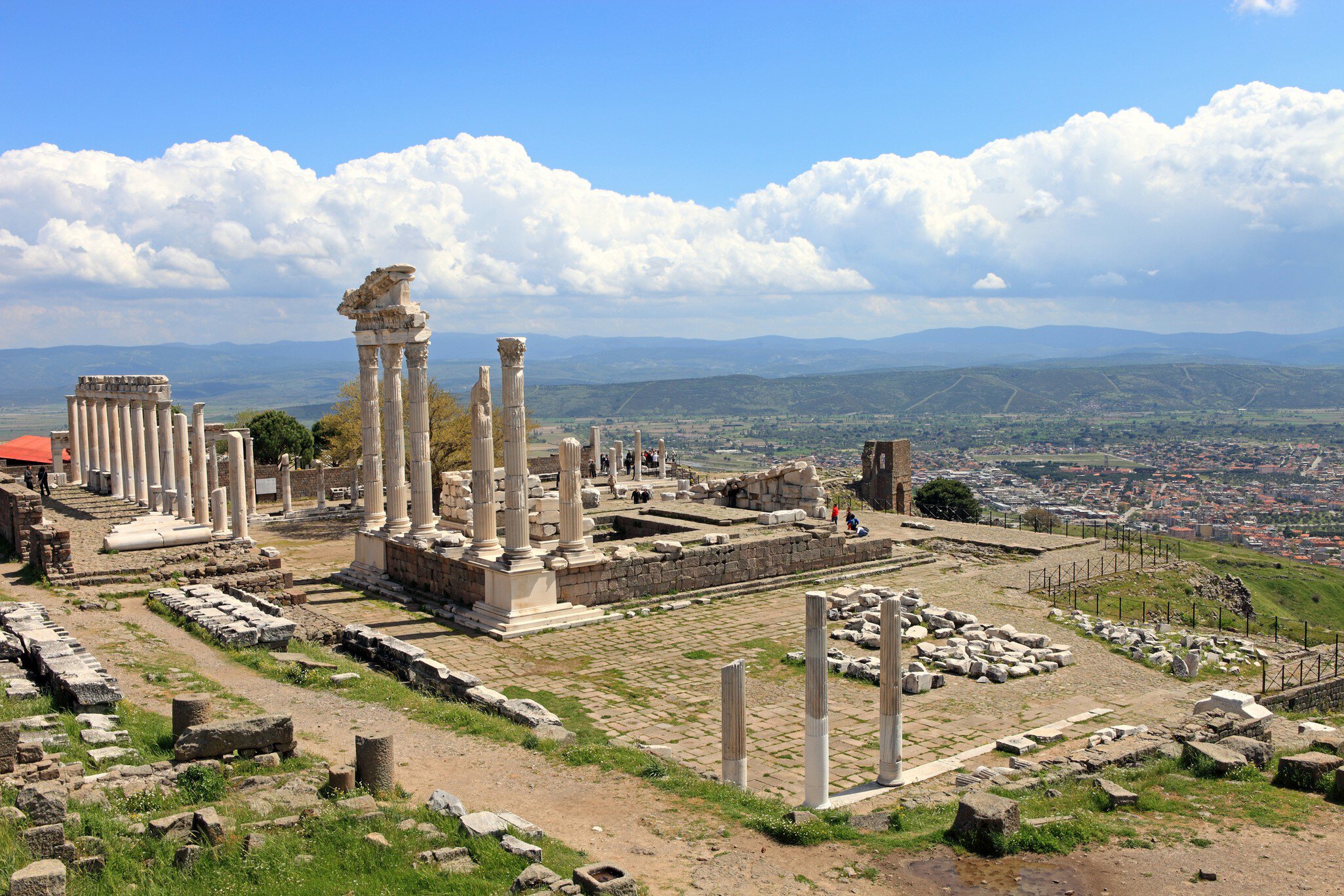 The ancient Temple of Trajan at Pergamos (Bergama)