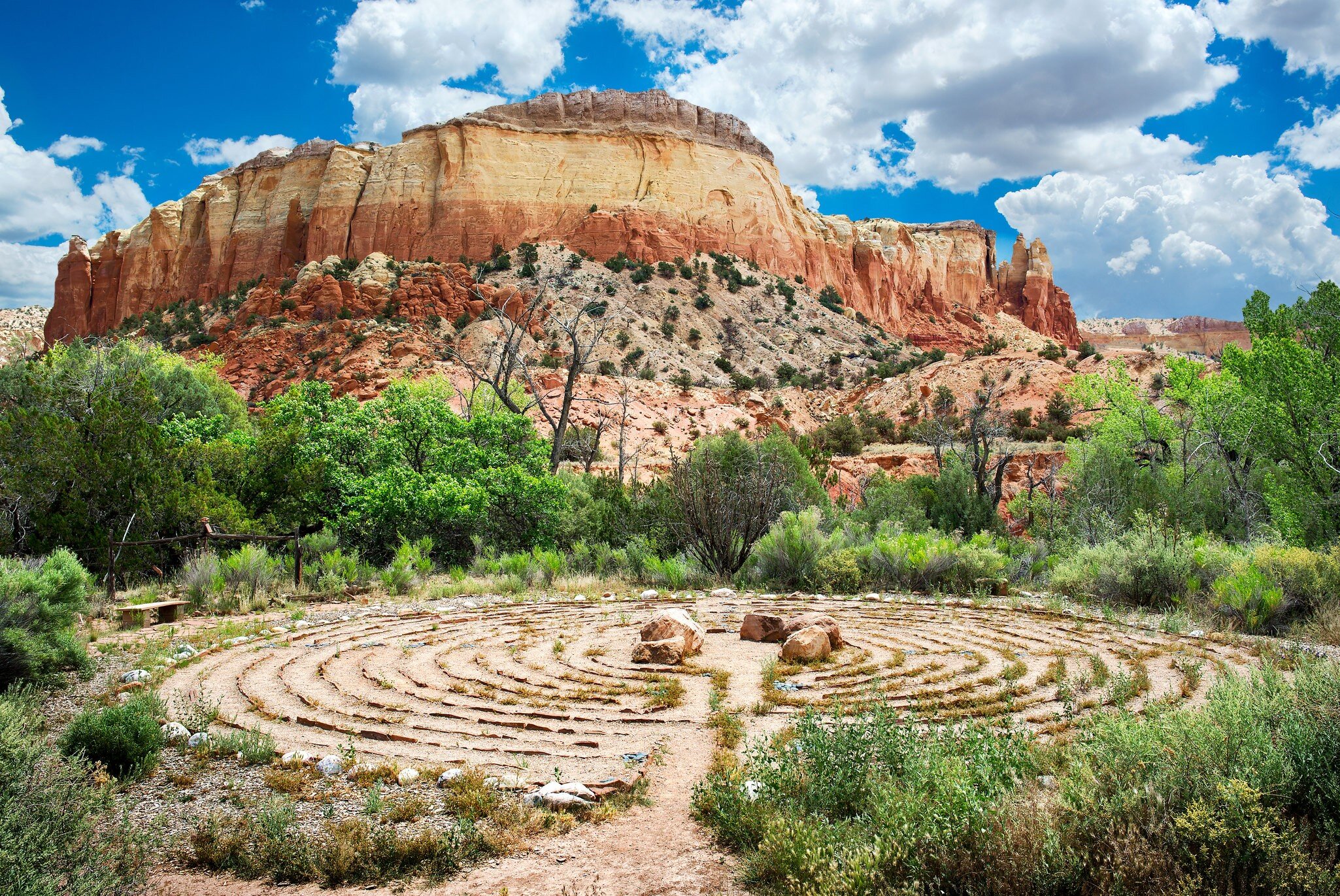 The stone labyrinth at Ghost Ranch in Abiquiu, New Mexico