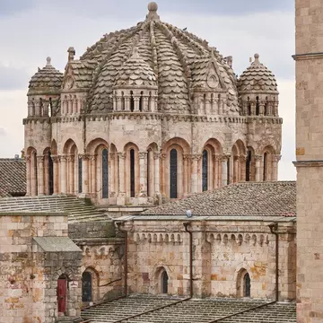 View of the dome of the Catedral de Zamora in Spain.