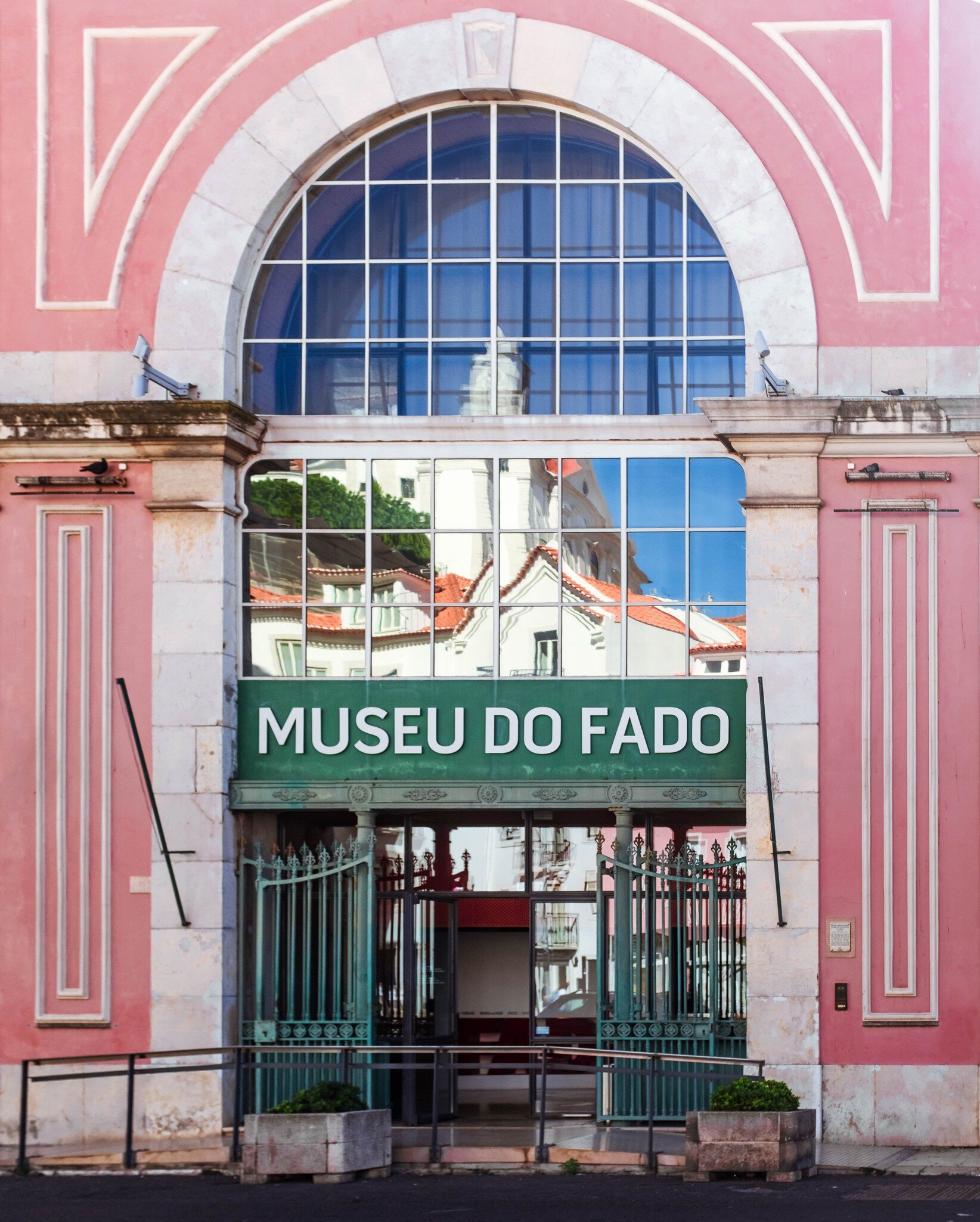 Exterior view of the entrance of the Museum of Fado in Lisbon, Portugal.