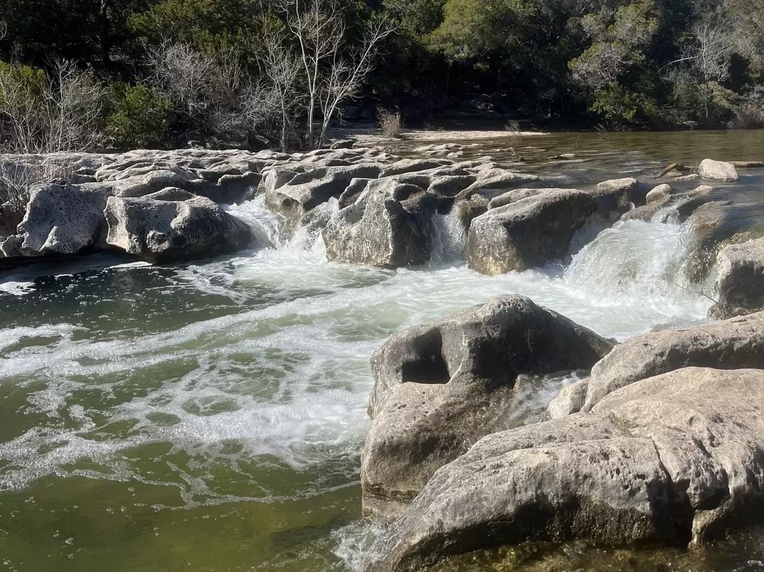 A stream passing through Barton Creek Greenbelt, Austin, Texas.