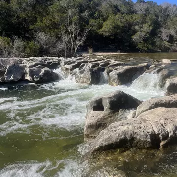 A stream passing through Barton Creek Greenbelt, Austin, Texas.