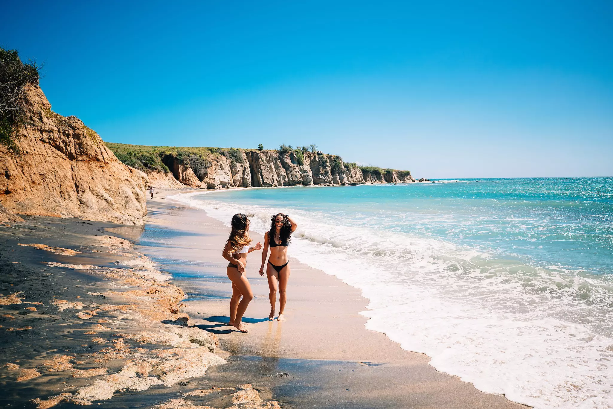 The unique black magnetic sand of Playa Negra  is created from volcanic rock © Courtesy of Discover Puerto Rico