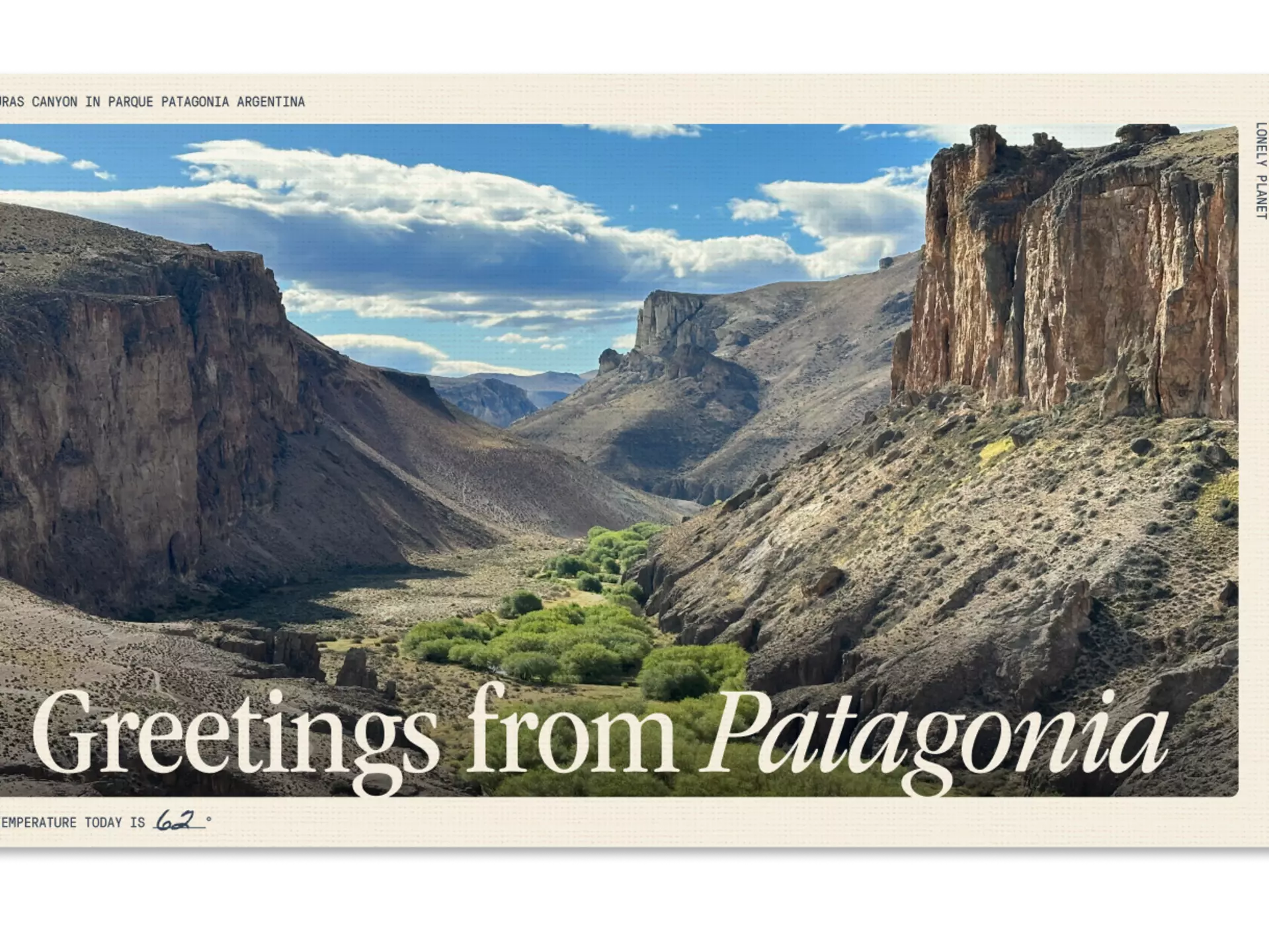 Greetings from Argentine Patagonia