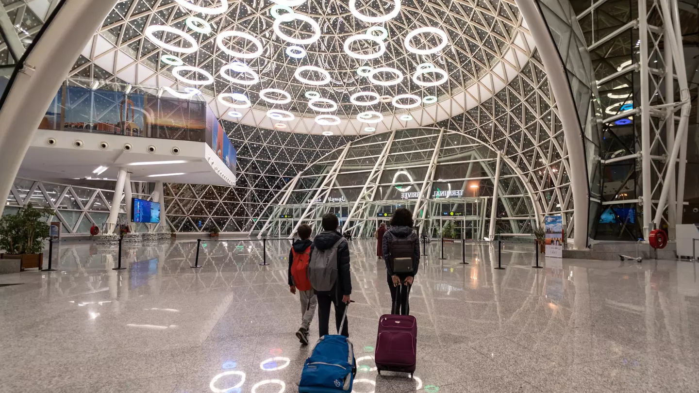 A stunning lobby in Menara Airport, Marrakesh