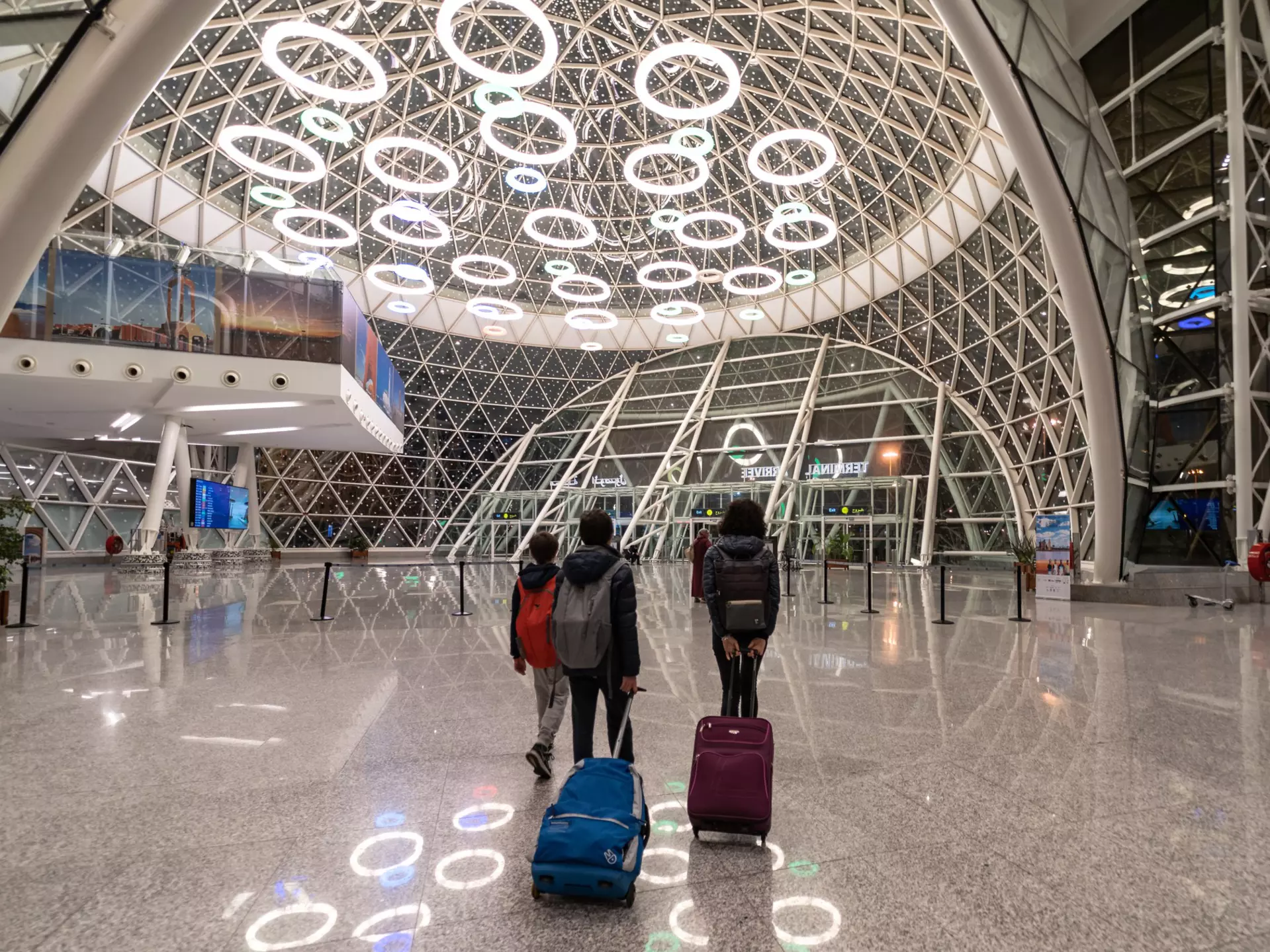 A stunning lobby in Menara Airport, Marrakesh