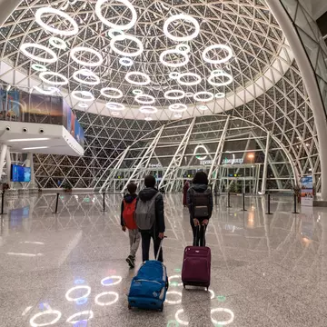 A stunning lobby in Menara Airport, Marrakesh