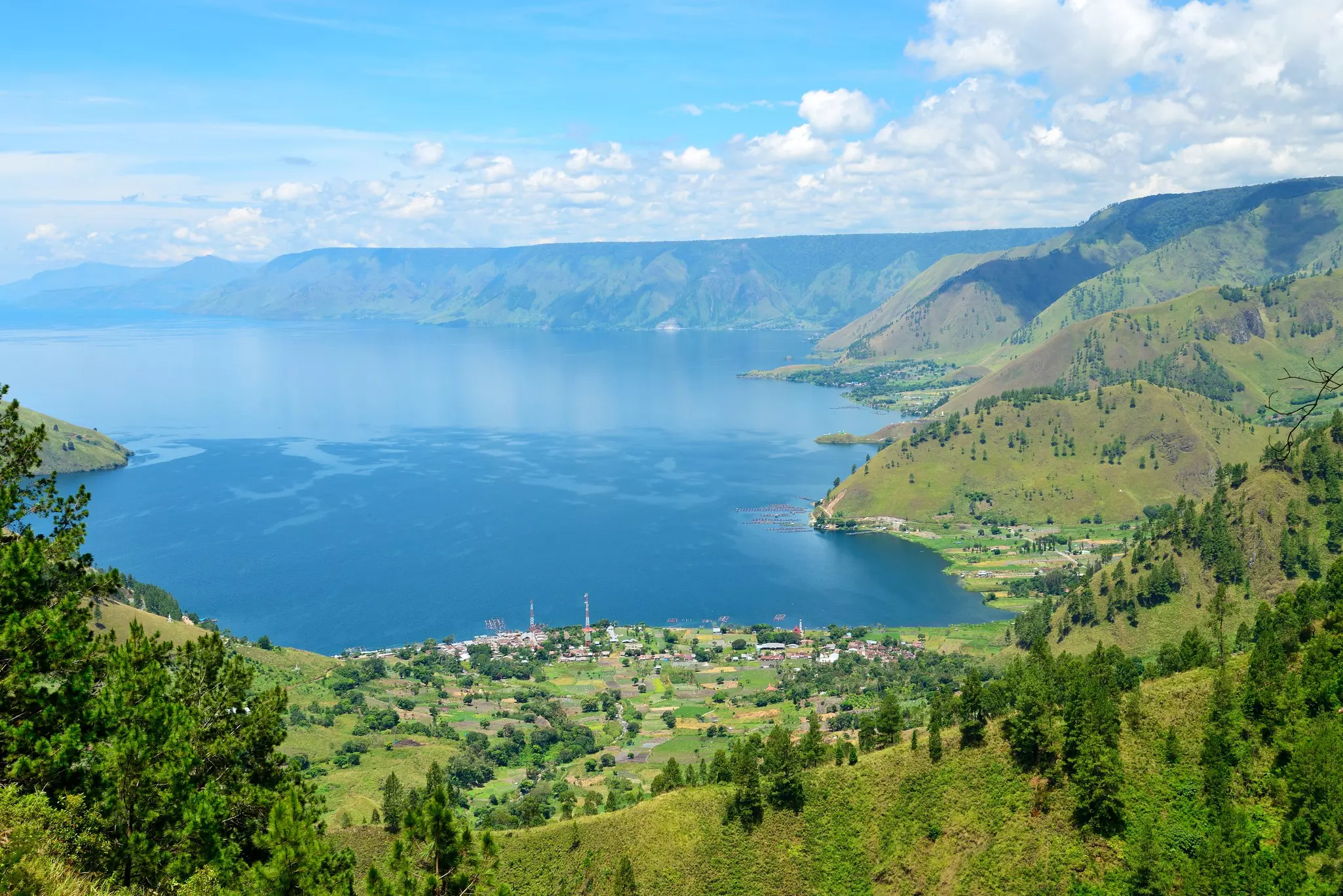 Lake toba or danau toba in North Sumatra, Indonesia