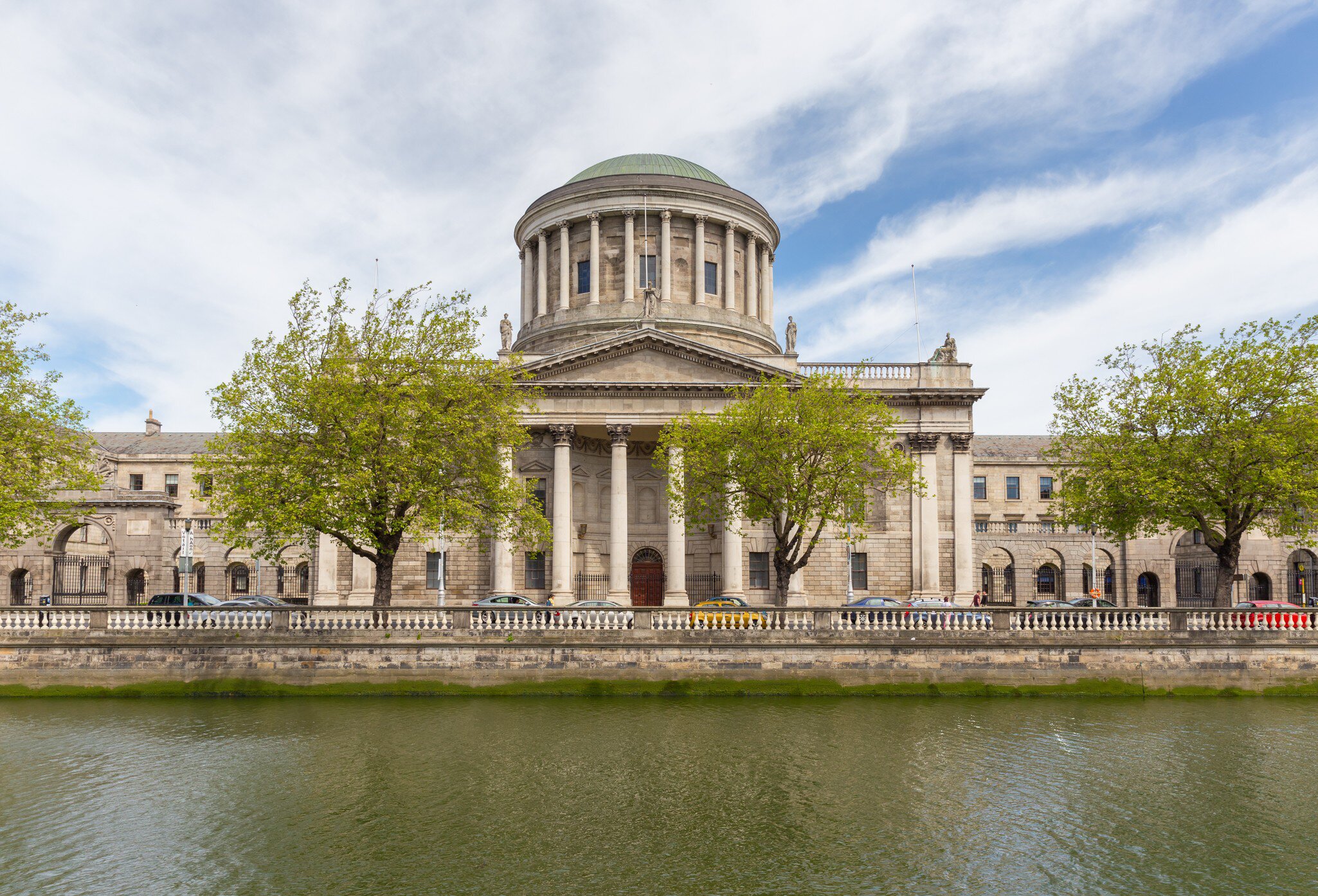 View of Four Courts in Dublin city centre, Ireland.