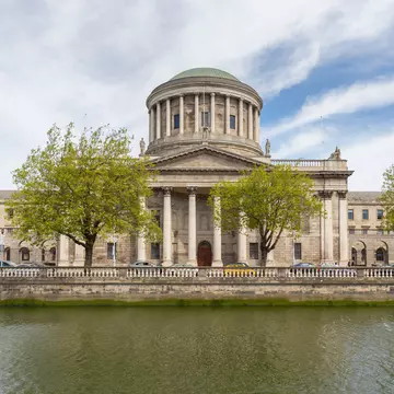 View of Four Courts in Dublin city centre, Ireland.
