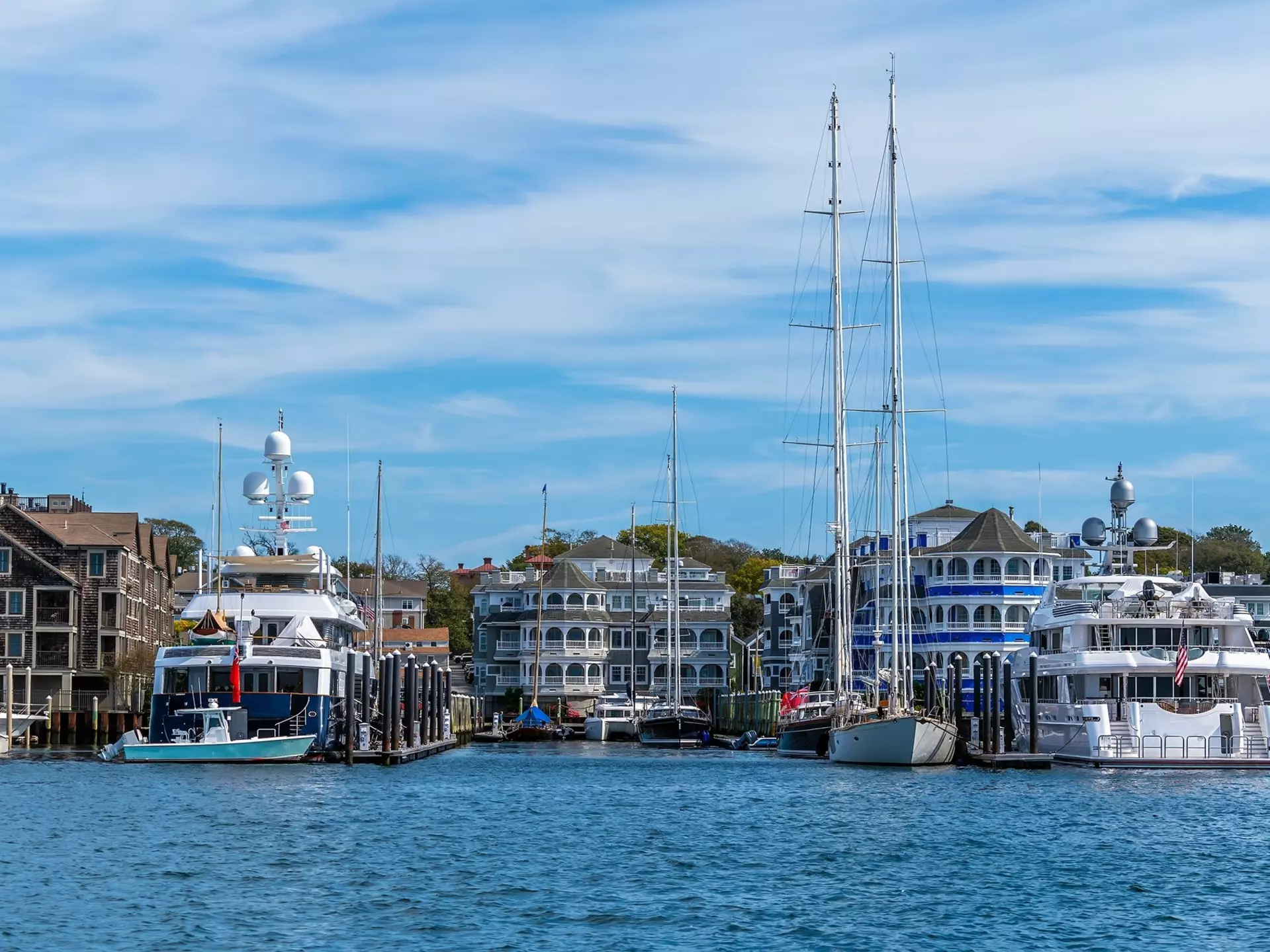 The marina in Newport, Rhode Island. Nicola Pulham/Shutterstock
